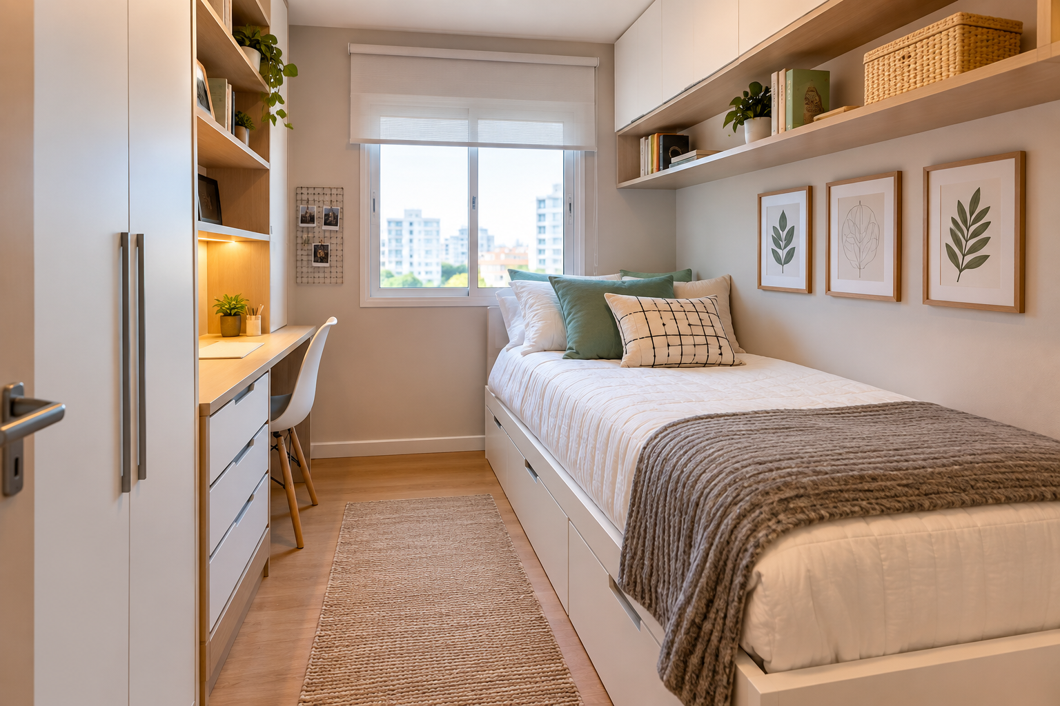 como organizar um quarto pequeno